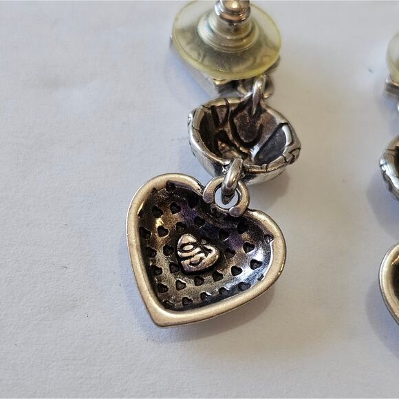 Brighton post dangle heart Chandelier Earrings - Picture 3 of 5